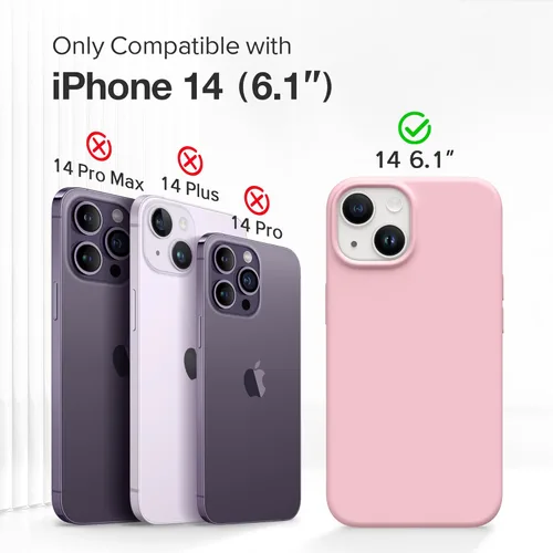 Vista 1341 de GONEZ Funda magnética para iPhone 14, compatible con Magsafe, con protector de pantalla + protector de cámara, forro de microfibra antiarañazos