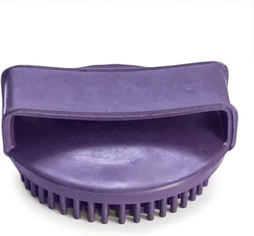 Dover Saddlery Curry medio redondo, tamaño 4-1/2 pulgadas de diámetro, morado