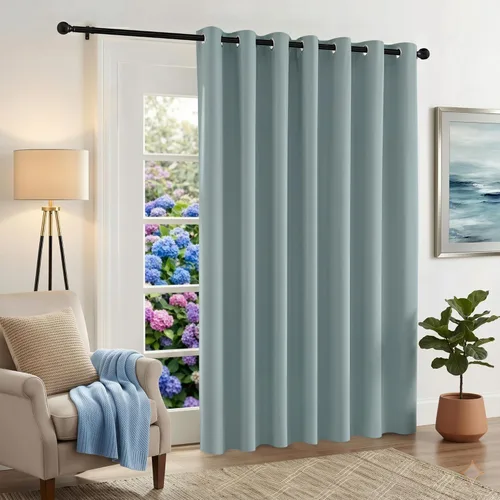 Vista 102 de RYB HOME Cortinas portátiles para puerta con privacidad, cortinas opacas y aislantes térmicas para dormitorio, armario, sala de estar, comedor
