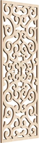 Vista 171 de 9 3/8 pulgadas de ancho x 24 3/8 pulgadas de alto x 1/4 pulgadas de alto, paneles de pared de madera con calado, cereza