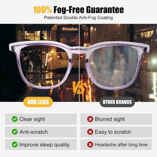 Vista 5 de KeeiZoes Gafas de seguridad antivaho para mujeres, gafas protectoras para enfermeras, gafas protectoras de luz azul y bloqueo UV gafas de protección
