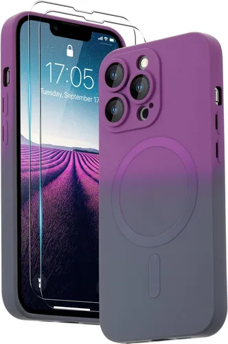 Vista 8 de Funda para iPhone 13 Pro para mujeres y niñas, 2 protectores de pantalla, ligera y duradera, suave, asfática, a prueba de golpes, linda funda