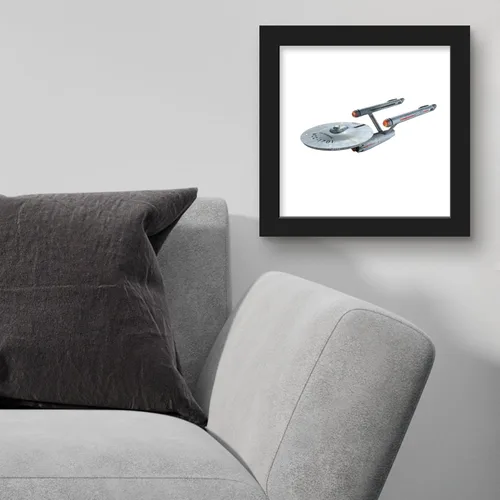 Vista 3 de Trends International Gallery Pops Star Trek USS Enterprise NCC-1701 - Póster de pared de barco, 12.00 x 12.00 pulgadas, versión de marco negro