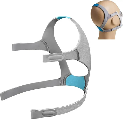 Vista 7 de LALASTAR Correa de repuesto para el casco N20, máscara CPAP de almohada nasal, casco CPAP compatible con N20, diadema ajustable con dos clips