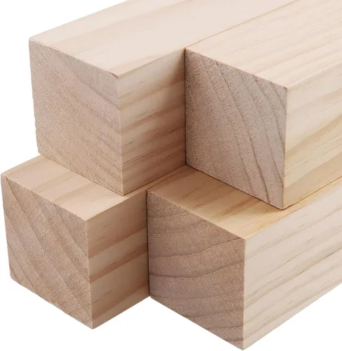 Vista 3 de SHEUTSAN 12 bloques de tallado de tilo de 8 x 2 x 2 pulgadas, bloques de tallado de madera sin terminar para carpintería, decoración del hogar
