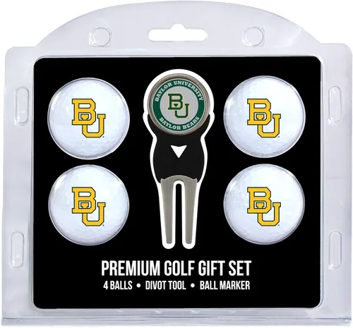 Vista 5 de Team Golf Pelotas de golf de tamaño reglamentario de la NCAA (4 unidades) y herramienta Divot con marcador magnético extraíble de doble cara