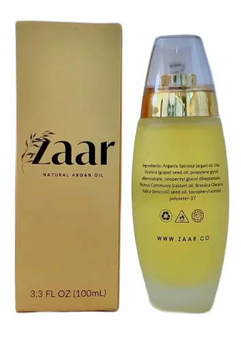 Vista 4 de Zaar Aceite de argán natural, aceite de argán para el cabello, pulidor de cabello suave y brillante, aceite de argán de Marruecos para control