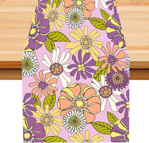 Vista 67 de Camino de mesa con estampado de piel de vaca, lino y algodón, rústico, estilo occidental, color negro, marrón, piel de vaca, para decoración