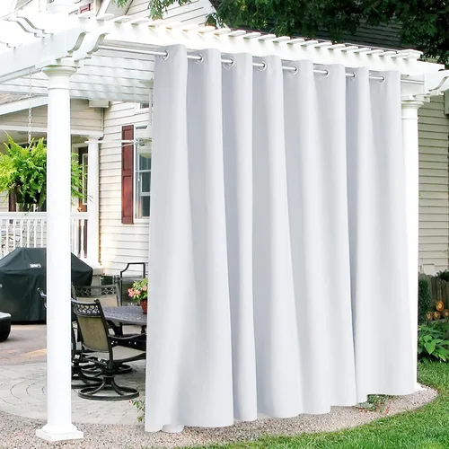 Vista 100 de RYB HOME - Cortinas opacas extraanchas para exteriores, impermeables, resisten el viento, 100 pulgadas de ancho x 84 pulgadas de largo, 1 panel