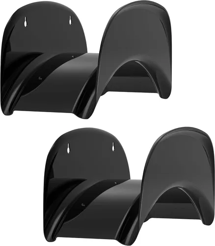 Vista 8 de Gardzen Soporte de pared resistente para manguera, gancho, estante, soporte para exterior, negro