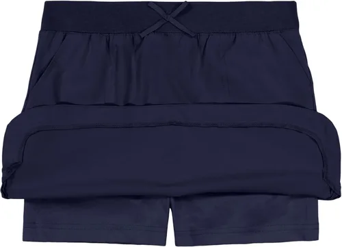 Vista 2 de Nautica - Falda de uniforme escolar para niñas con bolsillos funcionales, cintura de punto y pantalones cortos