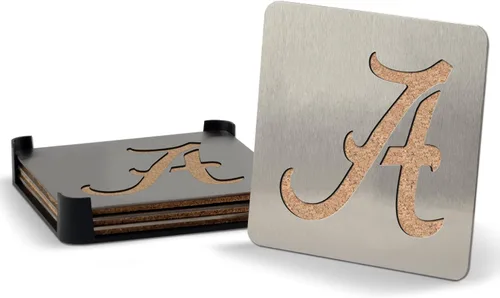 Vista 5 de YouTheFan NCAA Boasters, juego de posavasos de 4 piezas