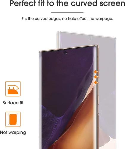 Vista 4 de Paquete de 4 protectores de pantalla para Samsung Galaxy Note 20 Ultra, protector de pantalla de película de TPU para Galaxy Note 20 Ultra de 6.9