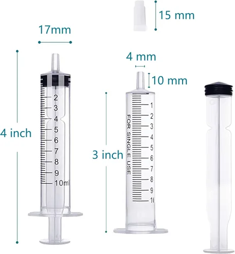 Vista 3 de Jeringa de plástico de 0.3 fl oz/cc de 0.3 fl oz/cc herramientas de medición líquida