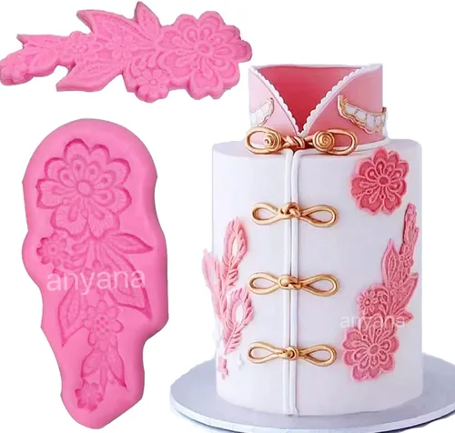 2 unids Vintage flor vid azúcar encaje silicona fondant impresión molde pastel decoración herramientas Sugarcraft glaseado chocolate medallón molde