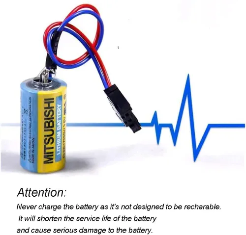 Vista 3 de 10 unids MR-BAT ER17330 V/3.6 V 1700 mAh batería PLC no recargable con enchufe para FANUC CNC sistema US Stock
