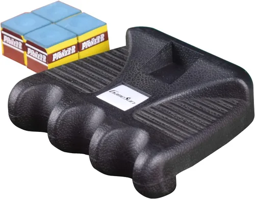 Vista 8 de Soporte para taco de 5 agujeros, soporte de taco de piscina con 5 tizas, soporte para palos de taco