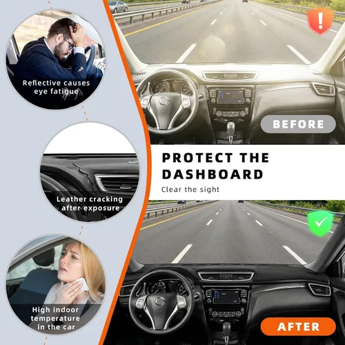 Vista 5 de KEYOOG Cubierta de Salpicadero Alfombrilla de Tablero Compatible con Je-ep Wrangler JK 2017-2011 (para Código de Cuerpo JK), Alfombrilla