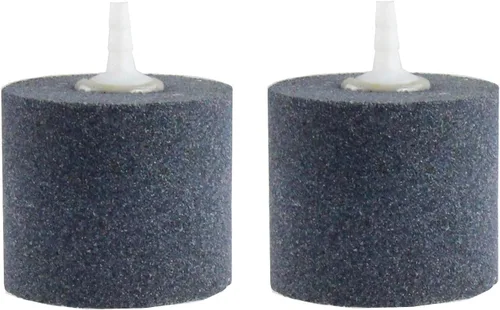 AQUANEAT Paquete de 2 piedras de aire para acuario de 2 x 2 pulgadas, difusor de burbujas aireadoras, accesorios de bomba de aire para hidropónico,