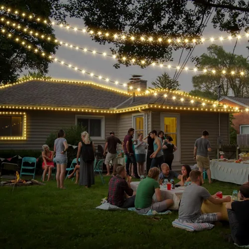 Vista 8 de Anycosy Decoración de luces de Navidad, 200 luces LED de Navidad para decoración al aire libre, luces parpadeantes con 8 modos para árbol