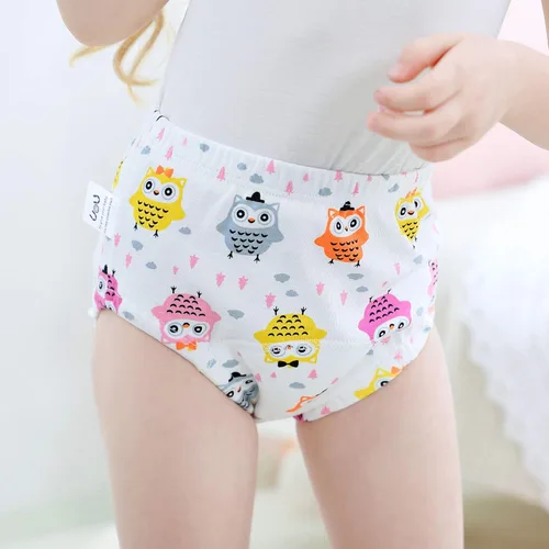 Vista 4 de Paquete de 4 pantalones de entrenamiento para ir al baño pequeños, ropa interior de entrenamiento de algodón, talla 2T, 3T, 4T, ropa