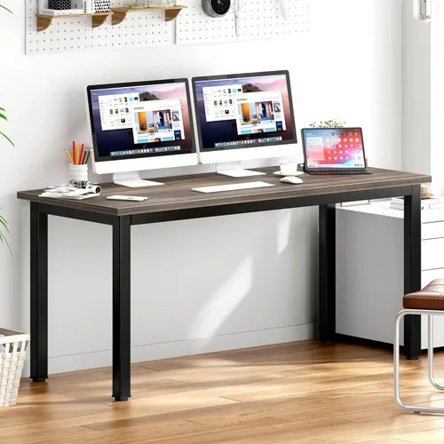 Vista 94 de DlandHome Escritorio pequeño para computadora de 31.5 pulgadas, mesa de escritura para espacios pequeños, mesa de estudio, escritorio para Negro