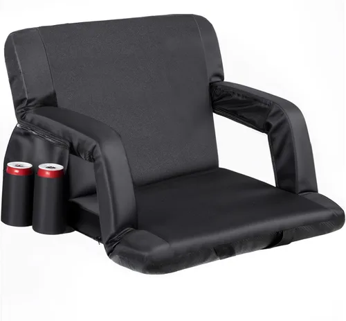 Vista 11 de Nova Microdermabrasion Asiento de estadio de 20.5 pulgadas / 25 pulgadas de ancho para gradas con soporte de espalda, cojín acolchado portátil
