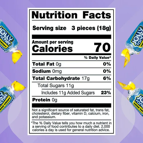 Vista 2 de Jolly Rancher - Caramelos duros de frambuesa azul, envueltos individualmente, bolsa de dulces a granel, 1 libra (16 onzas)