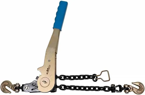 Mytee Products Tensor de Cadena con Trinquete Fácil de 1/4" - 5/16" con Ganchos de Agarre y 2500 lbs WLL - Tensor de Carga con Trinquete de Amarre