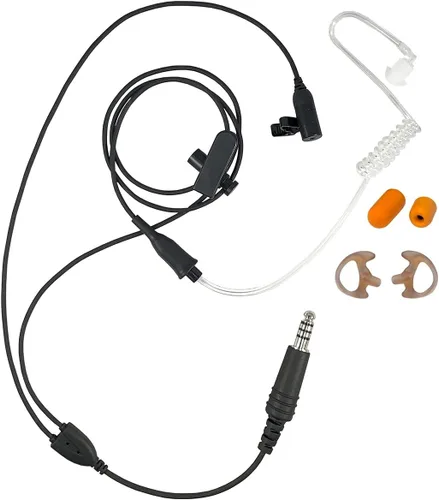 Vista 4 de Comm Gear Supply El kit de adaptador PTT táctico de micrófono/auricular/táctico es compatible con Harris: XG-100/P, XL-185/P/Pi, XL-200/P/Pi