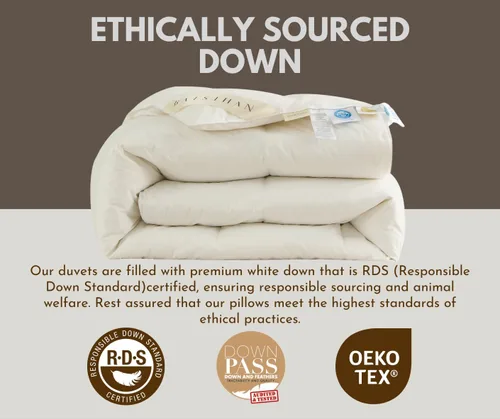 Vista 5 de OverCloud - Edredón de plumón de ganso, tamaño King, relleno de edredón de plumón para todas las estaciones, edredón de la colección de hotel, ultra