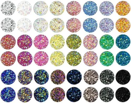 100 piezas de cabujones de druzy falsos con parte trasera plana, cuentas redondas de resina de 12 mm para manualidades, joyería DIY, cabujones de