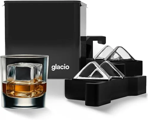 Vista 8 de Set de Moldes para Hacer Hielo Transparente de Glacio – Moldes de Bolas de Hielo Transparentes y Cubos para Whisky y Cócteles Diseño