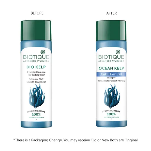Vista 2 de Biotique Bio Kelp Protein Champú Para Cabello Caído, 6.4 fl oz