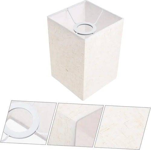 Vista 3 de VILLCASE Pantalla pequeña de lino moderna para piso, pantalla rectangular beige