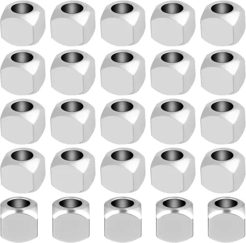 Vista 8 de BronaGrand 200 cuentas espaciadoras cuadradas de plata antigua, cubo de aleación, cuentas lisas sueltas para pulseras, collares, manualidades