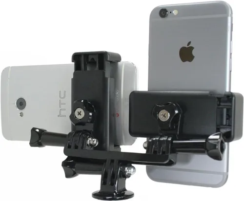 Vista 6 de Estabilizador de mano de dispositivo dual para teléfono celular o cámara GoPro. Compatible con iPhones, Samsung Galaxy, HTC, etc.