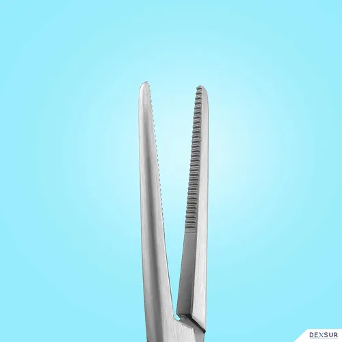 Vista 6 de Pinzas hemostáticas Kelly de precisión, pinza de agarre con punta recta, acero inoxidable plateado