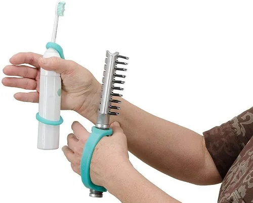 Vista 7 de EazyHold Ayuda adaptativa de silicona (de bebé a adulto) para función limitada de la mano, mal agarre, pérdida de extremidades, parálisis cerebral