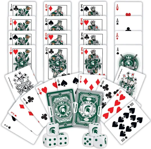 Vista 5 de MasterPieces Game Day - NCAA Texas A&M Aggies - Paquete de 2 cartas de juego y dados - Juego con licencia oficial para adultos y familia