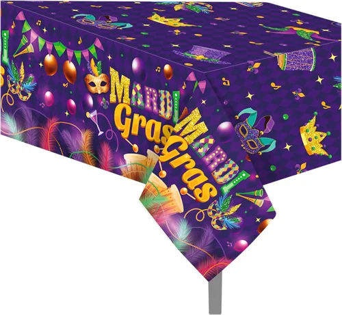 Vista 81 de 1 Pack Train Plastic Tablecloth 54 x 87 Inch Long Rectangular Table Cover for Buffet,Birthday Party Holiday Dinner,Picnic or Tablecloth for Kitchen