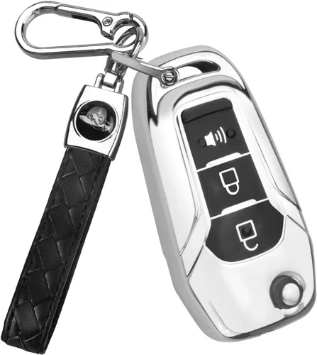 Vista 19 de QBUC Funda para llavero Ford, Protector de Carcasa de Llave de TPU Compatible con Ford F150 F250 2015 2016 2017 2018 2019, Focus 3 Escort Kuga