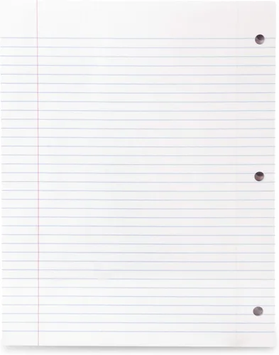Vista 4 de Mintra Office Papel de relleno (rayas universitarias, 600 hojas (6 paquetes de 100)) – para carpeta de 3 anillas, papel de notas, papel de relleno