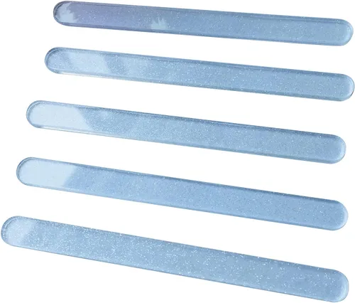 Vista 5 de NUORUI 30 palitos de acrílico reutilizables para tartas, palitos de espejo para recuerdos de fiesta (purpurina negra)