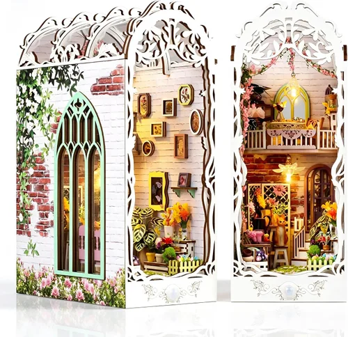 Vista 9 de Kit de casa en miniatura de bricolaje, kit de construcción de casa pequeña