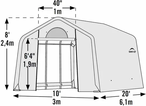 Vista 24 de Shelter Logic Grow it invernadero en una caja de Flujo fácil, Translúcido