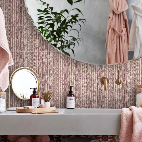 Vista 32 de Alwayspon Adhesivos de transferencia de azulejos de vinilo esmerilado para despegar y pegar, calcomanías autoadhesivas para azulejos de pared