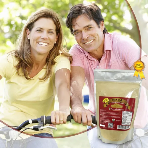 Vista 4 de Polvo de raíz maca, lo mejor para desequilibrios hormonales, 1 lb de maca cruda orgánica en polvo