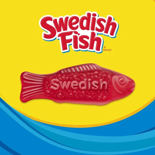 Vista 5 de SWEDISH FISH Caramelos de gomita suaves y masticables envueltos individualmente, caramelos a granel, caja de 240