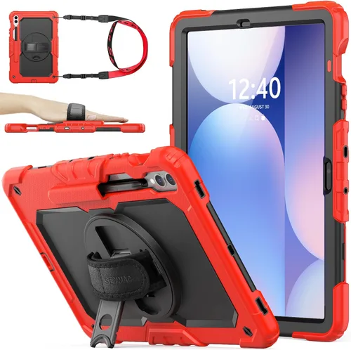 Vista 8 de SEYMAC stock Funda para tableta Samsung Galaxy Tab S10 Plus/S9 FE Plus/S9+ 5G de 12.4 pulgadas con protector de pantalla y soporte para lápiz